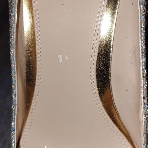 Enzo Angiolini Sully platform glitter peep toe heels Sz 10.5 - Picture 8 of 8